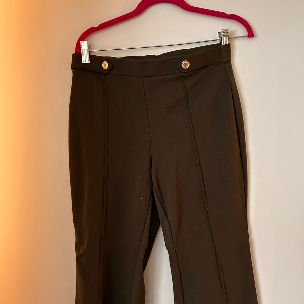 Michael Kors Wide Leg Pants - Olive Green